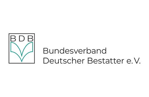 Logo des Bundesverbands Deutscher Bestatter e.V. mit Schriftzug &bdquo;BDB&ldquo; und &bdquo;Bundesverband Deutscher Bestatter e.V.&ldquo;